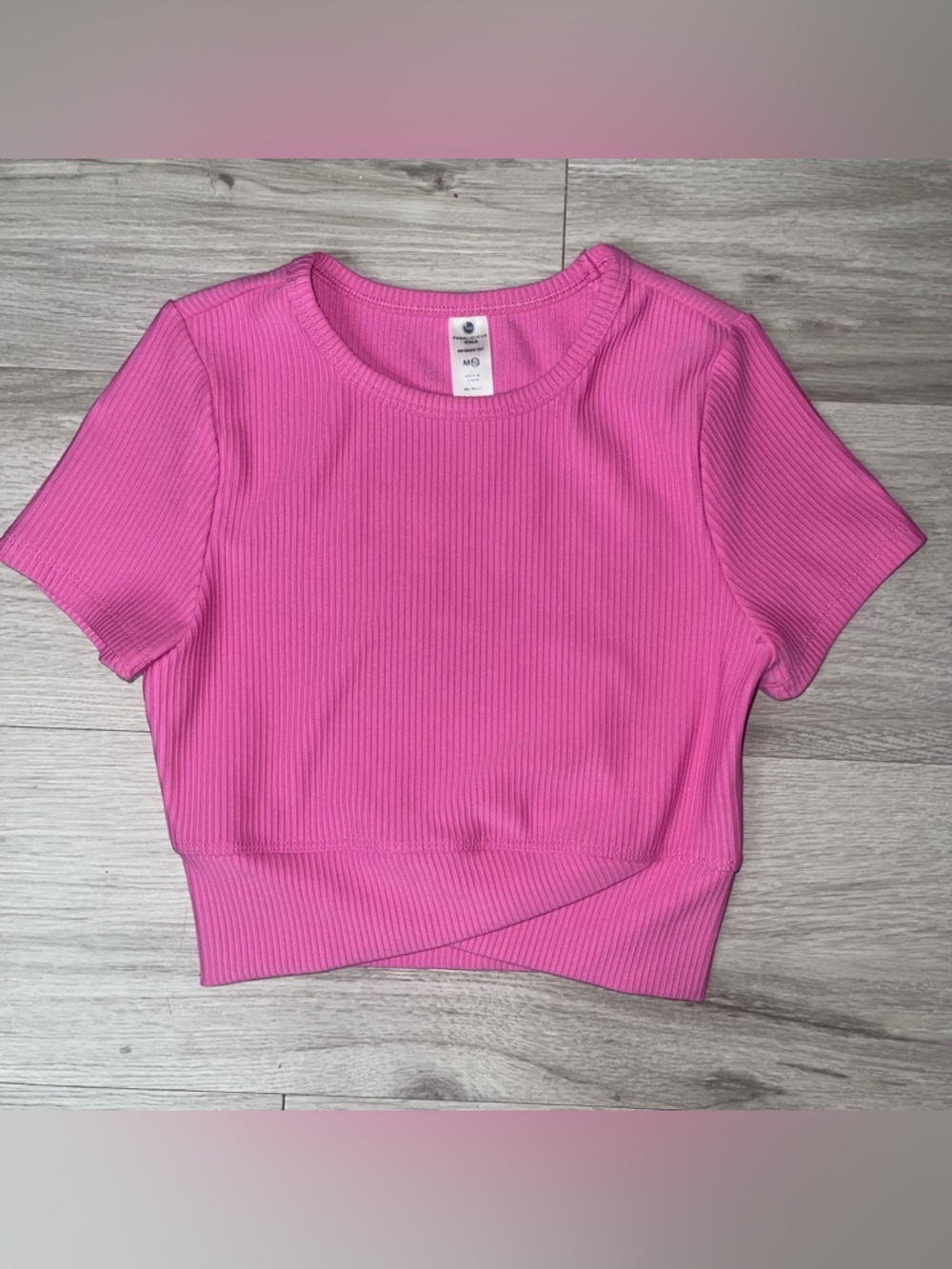 Yogalicious Girls Rib Maise Top M Barbiecore Girlhoodcore Activewear Cropped